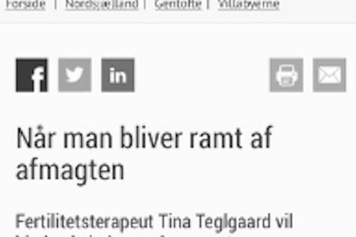Om mig 8 Fertilitetsterapeut Tina Lykke hjælper sine klienter til at føle sig selv igen